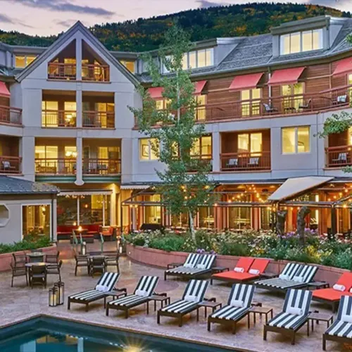 Pool area at The Little Nell in Aspen, Colorado